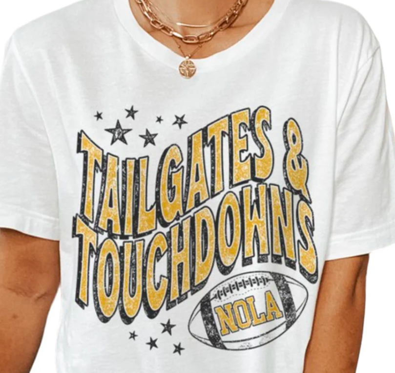 Gold Louisiana Game Day Fringe T-Shirt *FINAL SALE* – Shop Style